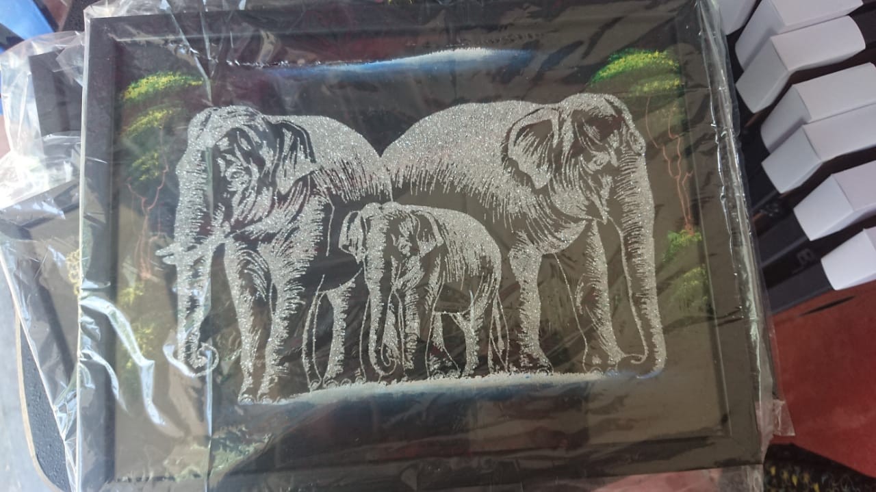 crystal porcelain painting 13 inch x 10