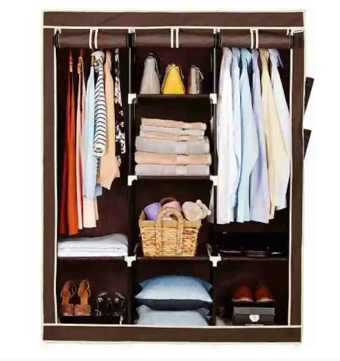 3 Door Foldable Storage Wardrobe